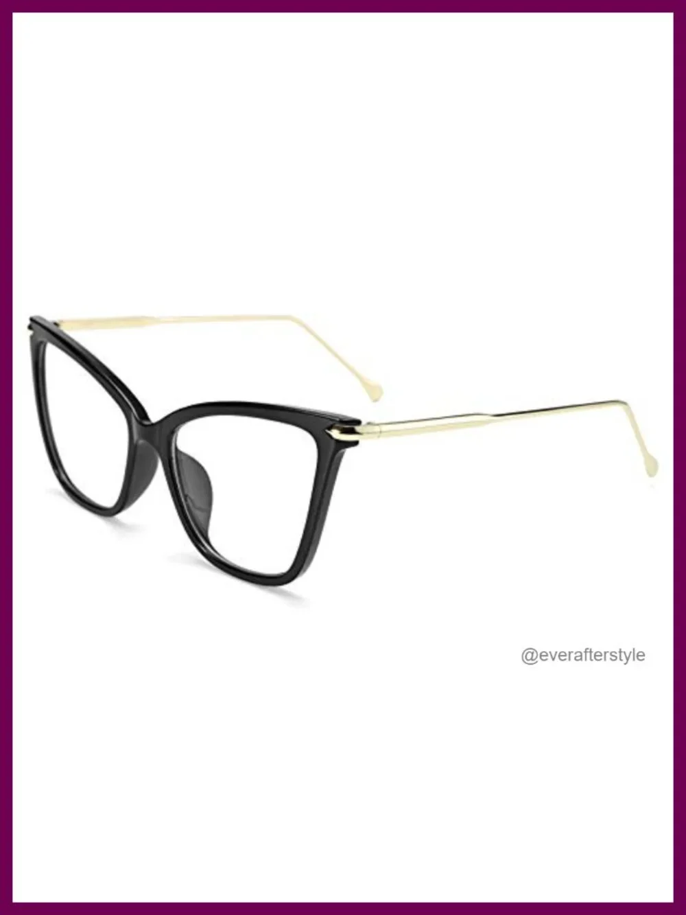 Oversized Cat Eye Eyeglasses Frame with Clear Lenses for Women